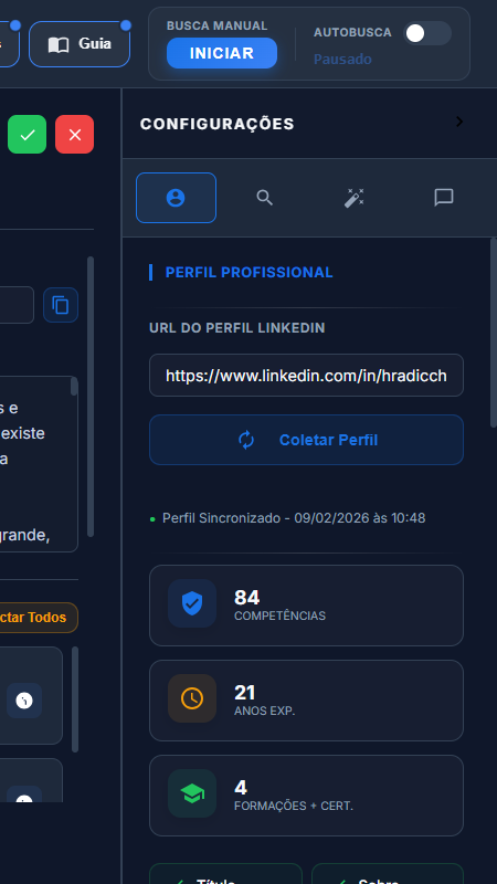 Configuração de Perfil
