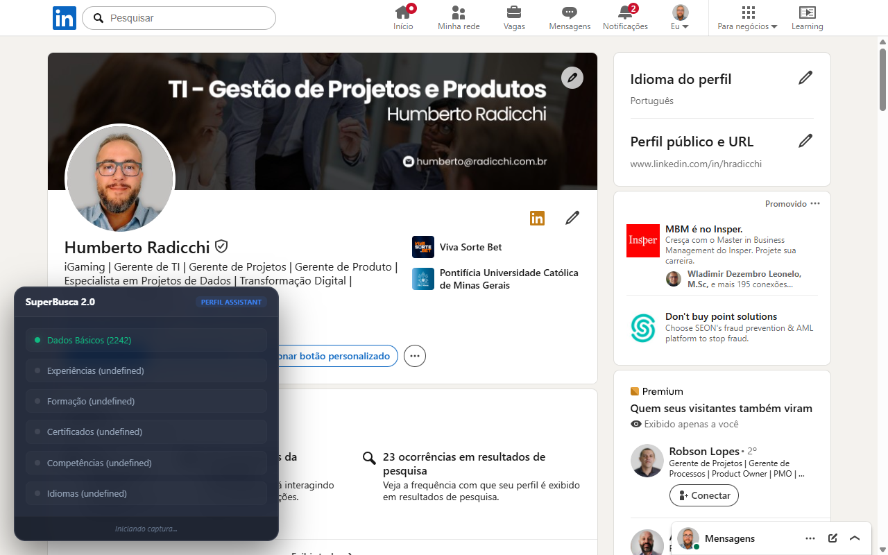 Exemplo de Grip Score em execução