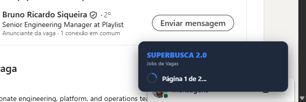 Status do AutoBusca no LinkedIn